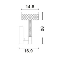 BION Led vegglj. kopar/gyllt akríl 8W 490Lm 3K IP20 - Image 5