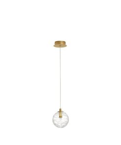 Pendant Light Painted Brushed Gold & Cl