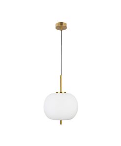 Lato hangandi 1x12W E27 antiq brass/opal
