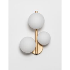 ODILLA veggljós 3x5W G9 hvít opal/mattgull - Image 2