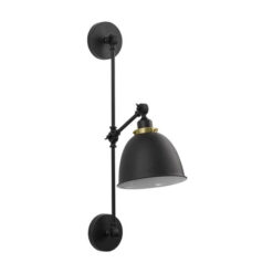 VIRGO veggljós E27 1x12W svart