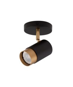 POGNO kastari GU10 1x10W svart/gyllt