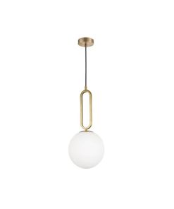 GRUS hangandi ljós LED 1x12W h.51 gylltur
