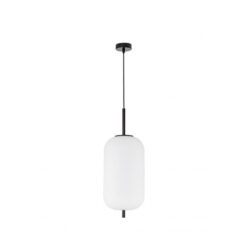 LATO hangandi LED 1x12W D:22 svart og opal