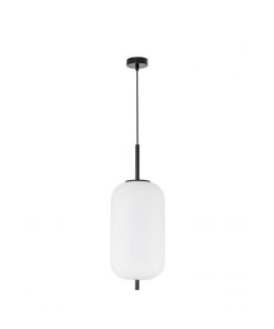LATO hangandi LED 1x12W D:22 svart og opal