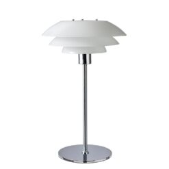 xDL31 Borðlampi H50 25W E27 Opal/Króm