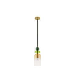 xMURANO hangandi grátt/grænt/appelsínugult 1x5W E14