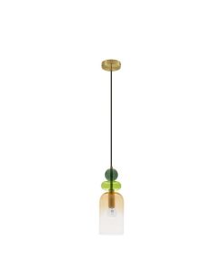 MURANO hangandi grátt/grænt/appelsínugult 1x5W E14