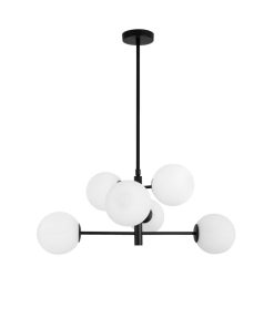 Impero hangandi 6x5W E14 svart/opal