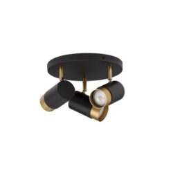 POGNO kastari hringlaga GU10 3x10W svart/gyllt