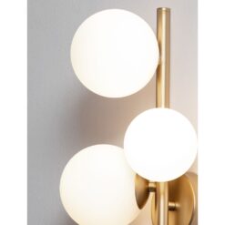 ODILLA veggljós 3x5W G9 hvít opal/mattgull - Image 3