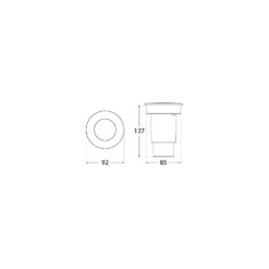 CECI 90-3L niðurgrafið 3,5W 4K/27K GU10 grátt IP67 - Image 3