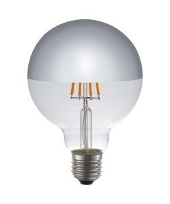 LED G95 Toppspegill silfur 4W 825 E27 dim
