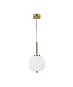 Lato hangandi 1x5W E14 antiq brass/opal
