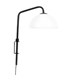 xJAZZ veggljós 15W E14 opal/svart
