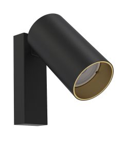 MONO veggljós 10W GU10 svart/gyllt