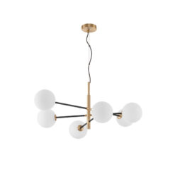 VITRA hangandi G9 6x5W gyllt/svart/opal