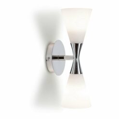 HARLEKIN veggljós 2x25W E14 króm