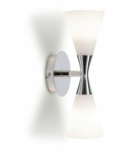 HARLEKIN veggljós 2x25W E14 króm