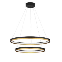 CANTRIA hangandi Q600/800 LED 98W 3K svart/gyllt