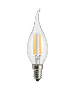 LED kerti m/totu E14 5W 470lm 27K  glær dimmanleg