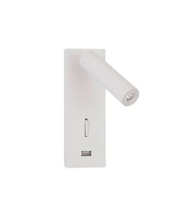 Fuse veggljós m/USB LED 3W 3K hvítt