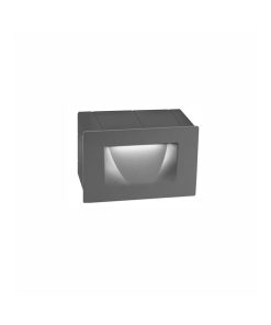 KRYPTON útiljós innfellt LED 3W 3K IP54 sv.grátt