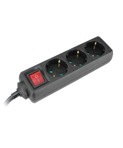 Fjöltengi 3f. m/rofa 1,4mtr. svart