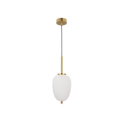LATO hangandi 1x5W E14 antiq brass/opal