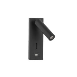 FUSE veggljós m/USB LED 3W 3K svart