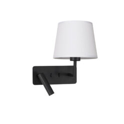 SAVONA veggljós LED 3W 210lm/LED 12W IP20 án peru hvítt/svart