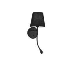 NIA veggljós 3W led 3K 5W E14 svart