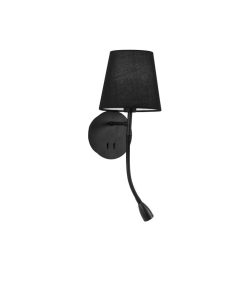NIA veggljós 3W led 3K 5W E14 svart