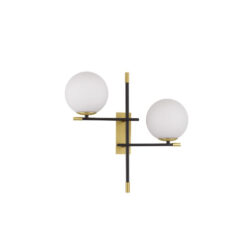 xGITCHI veggljós svart/gyllt LED 2x5w IP20