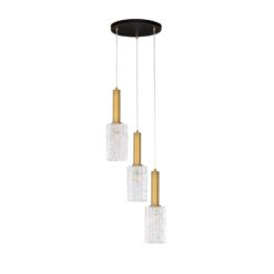 CERTA hangandi ljós brass/gyllt gler 3x12W IP20