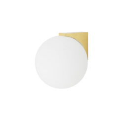 Veggljós ALOE G9 5W opal/brass