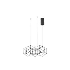 NEBULA Hangandi D490 Led 25W 3K 60stk. svart/króm