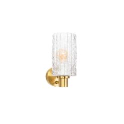 CERTA vegglampi brass/gyllt gler 12W IP20