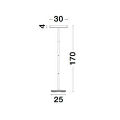 xVITI Gólflampi H.170 LED 18W 3K svart - Image 6