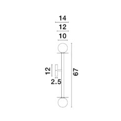 PIELO veggljós LED 2x5w svart - Image 4