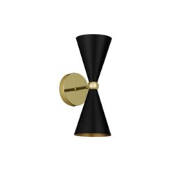 GALA veggljós LED 2x5w IP20 svart/gull