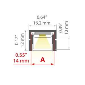Alternative view of PDS-4 PLUS prófíll alu 2mtr.