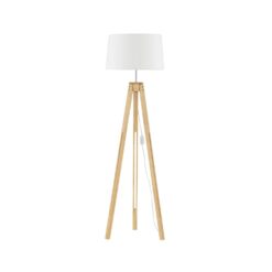 LE ROY gólflampi h145 E27 natur/hvítur skermur