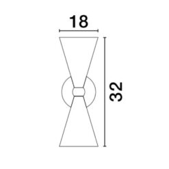 GALA veggljós LED 2x5w IP20 svart/gull - Image 4