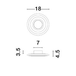 ONRID vegglj. led 5W 3K Q180 gyllt/acryl - Image 4