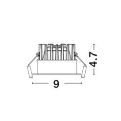 BLADE innfellt veltanl. LED 12W 720lm 3K IP65 hvítt - Image 3
