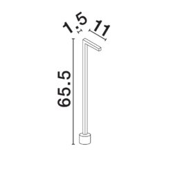 PIPE útistaur h600 LED 5W 188lm 3K IP65 matt svart - Image 5