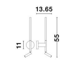 HANDY vegglj. stillanl. 6W/3W 310lm/210lm IP20 matt svart - Image 4