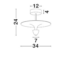 LUET Loftljós Svart/hvítt, LED 11W - Image 4