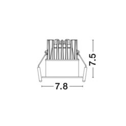BLADE innfellt LED 12W 720lm 3K IP65 38° svart - Image 3